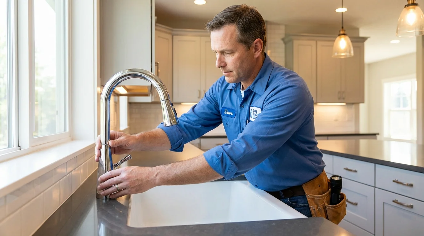 Kitchen faucet installation by Johns Plumbing LLC in Stinnett