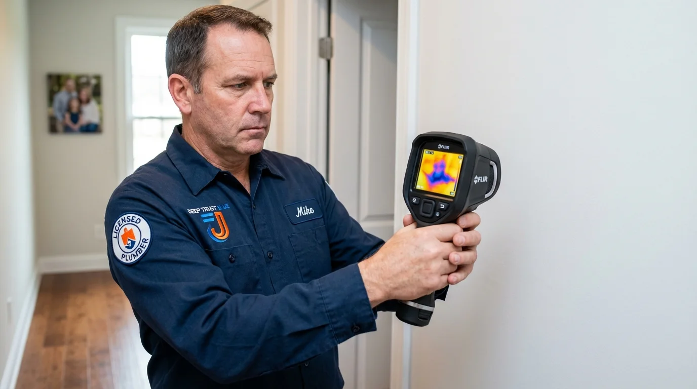Thermal imaging leak detection by Johns Plumbing LLC in Stinnett